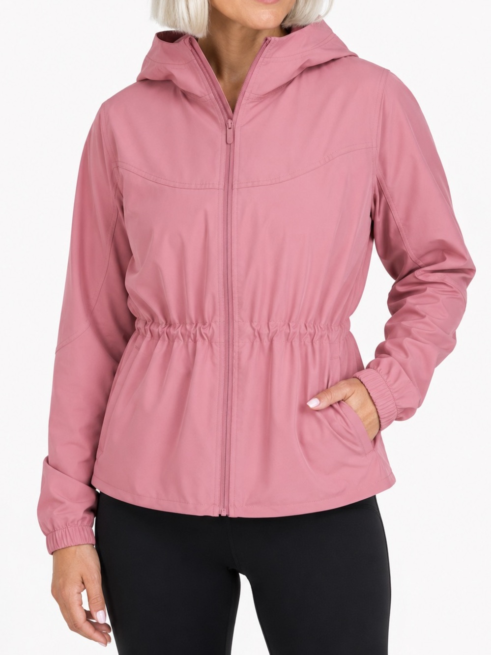 Lululemon Packable Water-Repellent Jacket Sz 8 Brier Rose EUC